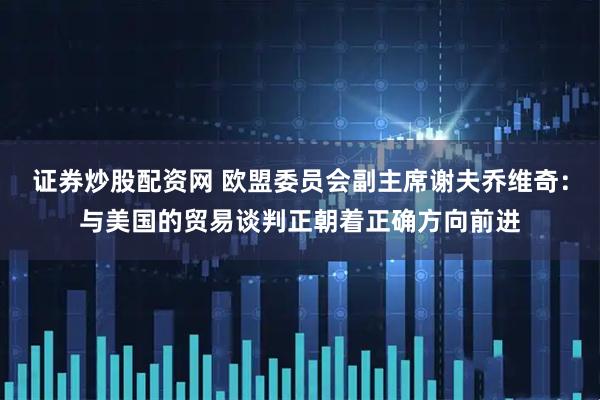 证券炒股配资网 欧盟委员会副主席谢夫乔维奇：与美国的贸易谈判正朝着正确方向前进